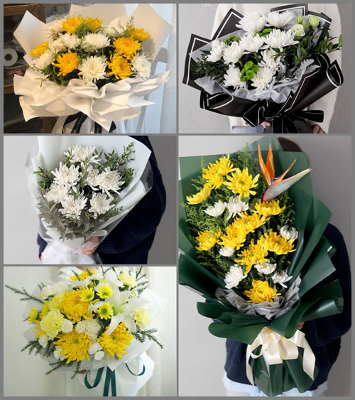 浙江省丽水莲都区黄村乡白事花束代送